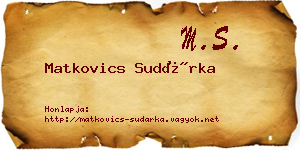 Matkovics Sudárka névjegykártya